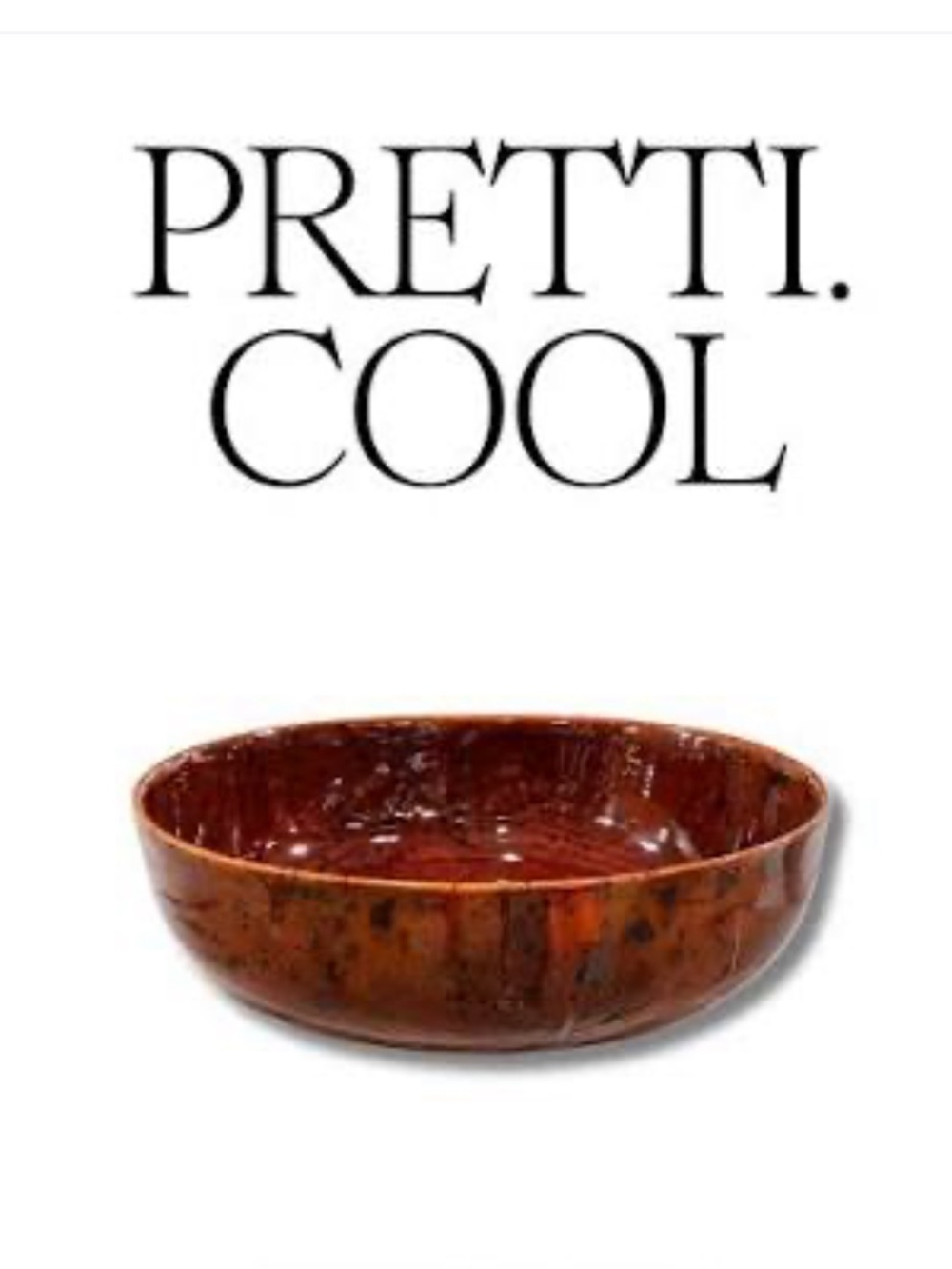 Pretti Cool Tortoiseshell Ceramic Serving Bowl Large 9.5 Inch Boxed New homedeco - Picture 6 of 6